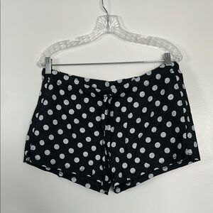 Grey & White Polka Dot Pajama Shorts